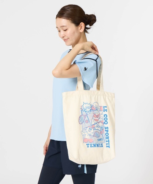 le coq sportif（ルコックスポルティフ）の「キャンバストートバッグ（トートバッグ・メンズ・オレンジ/イエロー/ブルー・F）」の3枚目の写真