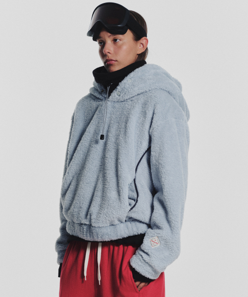 MENASOO(ミナス)の「Pogme Fleece String Hoodie_Mint(パーカー・レディース・ミント・F)」の2枚目の写真