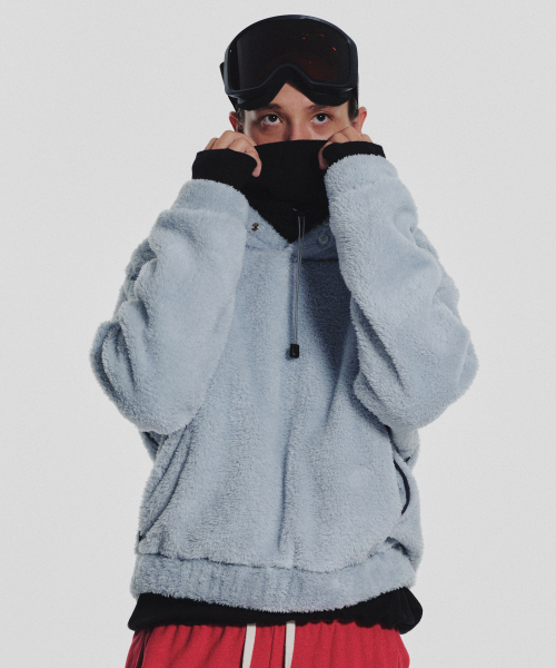 MENASOO(ミナス)の「Pogme Fleece String Hoodie_Mint(パーカー・レディース・ミント・F)」の4枚目の写真