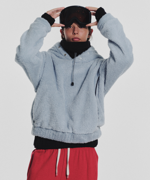 MENASOO(ミナス)の「Pogme Fleece String Hoodie_Mint(パーカー・レディース・ミント・F)」の8枚目の写真