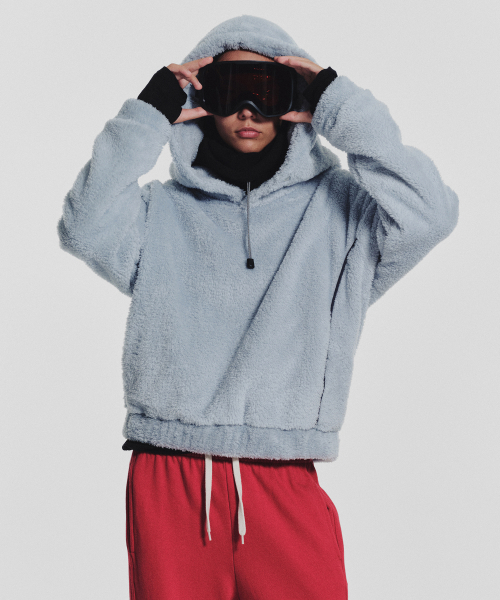 MENASOO(ミナス)の「Pogme Fleece String Hoodie_Mint(パーカー・レディース・ミント・F)」の9枚目の写真