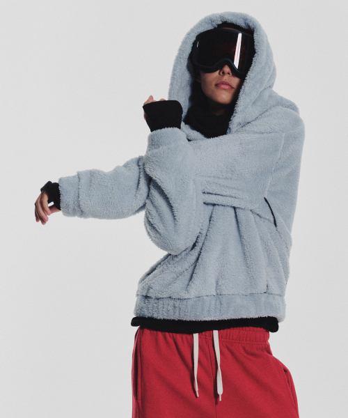 MENASOO(ミナス)の「Pogme Fleece String Hoodie_Mint(パーカー・レディース・ミント・F)」の10枚目の写真