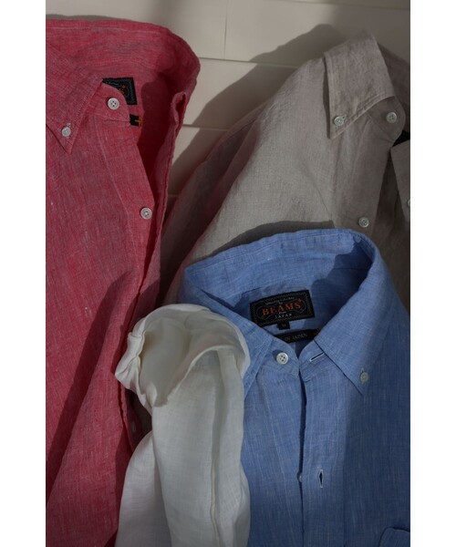 BEAMS PLUS（ビームスプラス）の「B.D. Classic-fit Linen Chambray（シャツ/ブラウス・メンズ・ナチュラル/ブルー/レッド/ホワイト・X-LARGE/LARGE/MEDIUM/SMALL）」の5枚目の写真
