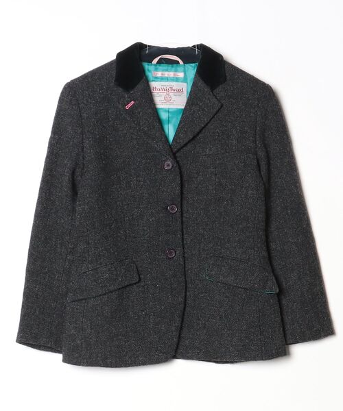 Harris tweed テーラードジャケット　古着　レディース　サイズm ブランド古着】HARRIS TWEED｜ハリスツイード（レディース）の