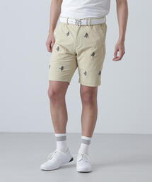 St ANDREWS（セントアンドリュース）の「接触冷感 リーフ柄刺繍ナイロンストレッチショートパンツ (MENS)（その他パンツ）」