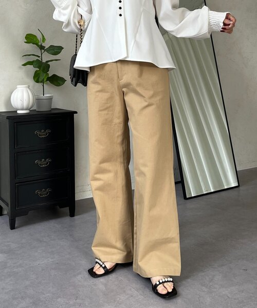 prose verse(プロズヴェール)の「ストレートチノパンツ(チノパンツ・レディース・ベージュ・PL/PM/LARGE/MEDIUM)」の9枚目の写真