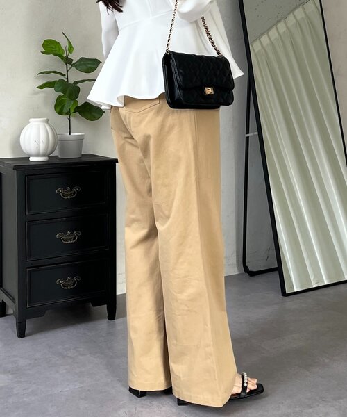 prose verse(プロズヴェール)の「ストレートチノパンツ(チノパンツ・レディース・ベージュ・PL/PM/LARGE/MEDIUM)」の12枚目の写真