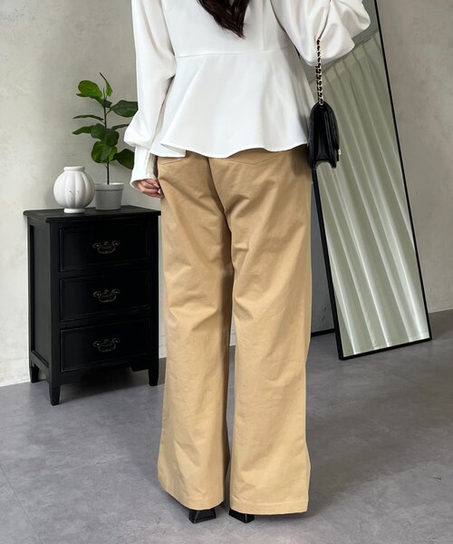 prose verse(プロズヴェール)の「ストレートチノパンツ(チノパンツ・レディース・ベージュ・PL/PM/LARGE/MEDIUM)」の13枚目の写真
