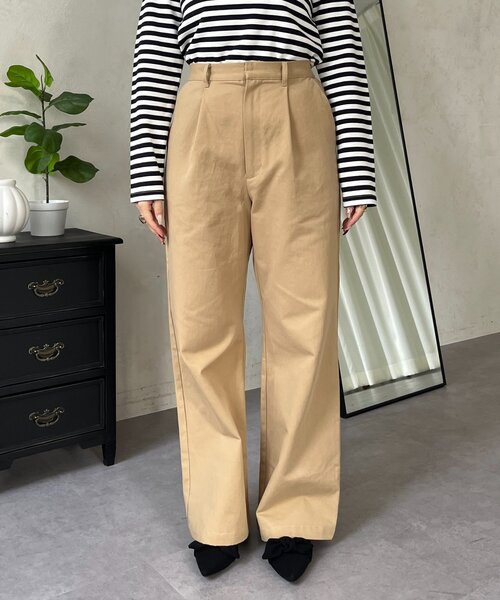 prose verse(プロズヴェール)の「ストレートチノパンツ(チノパンツ・レディース・ベージュ・PL/PM/LARGE/MEDIUM)」の19枚目の写真