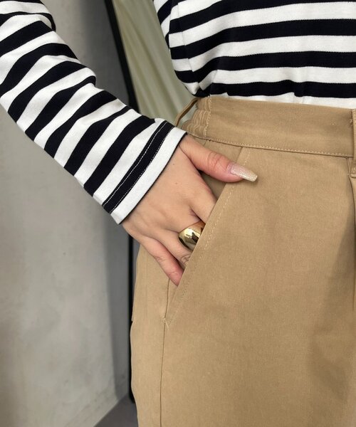 prose verse(プロズヴェール)の「ストレートチノパンツ(チノパンツ・レディース・ベージュ・PL/PM/LARGE/MEDIUM)」の8枚目の写真