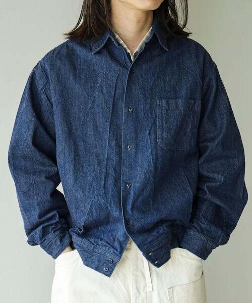 NECESSARY or UNNECESSARY(ネセサリーオアアンネセサリー)の「NECESSARY or UNNECESSARY / DENIM SHIRT ジャンパー(デニムジャケット・メンズ・インディゴブルー・MEDIUM/LARGE)」の2枚目の写真