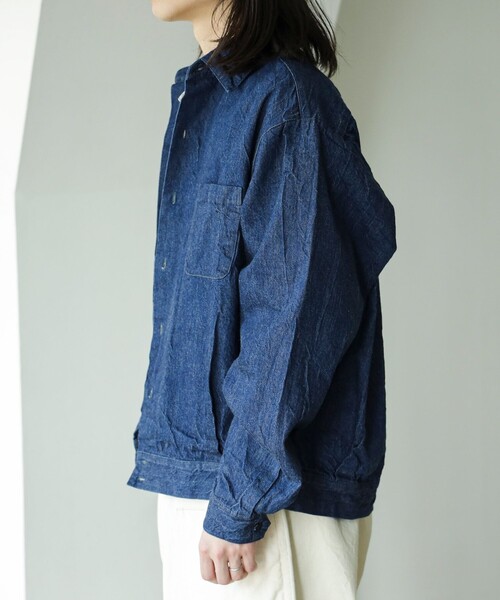 NECESSARY or UNNECESSARY(ネセサリーオアアンネセサリー)の「NECESSARY or UNNECESSARY / DENIM SHIRT ジャンパー(デニムジャケット・メンズ・インディゴブルー・MEDIUM/LARGE)」の6枚目の写真