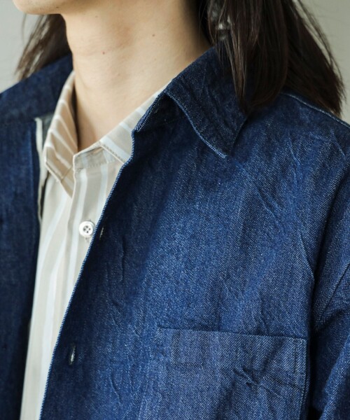 NECESSARY or UNNECESSARY(ネセサリーオアアンネセサリー)の「NECESSARY or UNNECESSARY / DENIM SHIRT ジャンパー(デニムジャケット・メンズ・インディゴブルー・MEDIUM/LARGE)」の7枚目の写真