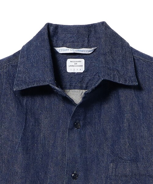 NECESSARY or UNNECESSARY(ネセサリーオアアンネセサリー)の「NECESSARY or UNNECESSARY / DENIM SHIRT ジャンパー(デニムジャケット・メンズ・インディゴブルー・MEDIUM/LARGE)」の10枚目の写真