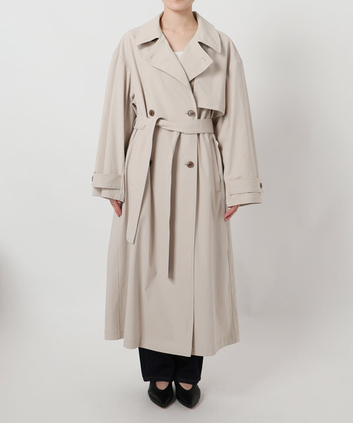 SLOBE IENA（スローブイエナ）の「オーバートレンチコート（トレンチコート・レディース・ベージュ/イエロー・36/38）」の11枚目の写真