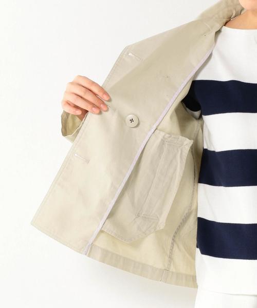 coen（コーエン）の「コットンリネンフーデッドショートPコート（マウンテンパーカー・レディース・ベージュ/ネイビー・LARGE/MEDIUM）」の16枚目の写真