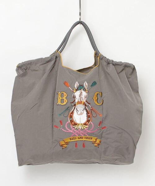 Ball&Chain（ボールアンドチェーン）の「Ball&Chain(ボールアンドチェーン) HORSESHOE/Lサイズ（エコバッグ/サブバッグ・レディース・オレンジ/グレー・F）」の12枚目の写真