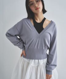 V pullover knit