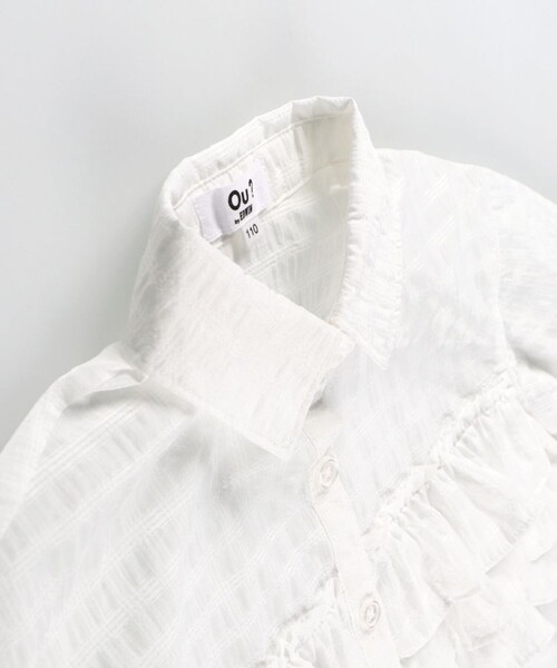 EDWIN（エドウィン）の「【Ou? by EDWIN】フリルブラウス（シャツ/ブラウス・キッズ・オフホワイト・150/130/140/120/100/90/110）」の3枚目の写真