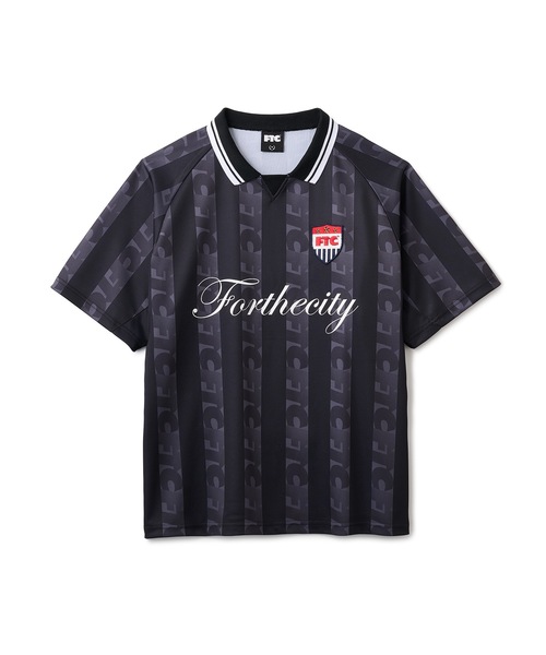 FTC（エフティーシー）の「STRIPE LOGO SOCCER JERSEY（Tシャツ/カットソー・メンズ・ピンク/ブラック/ホワイト・LARGE/X-LARGE/MEDIUM/SMALL）」の2枚目の写真