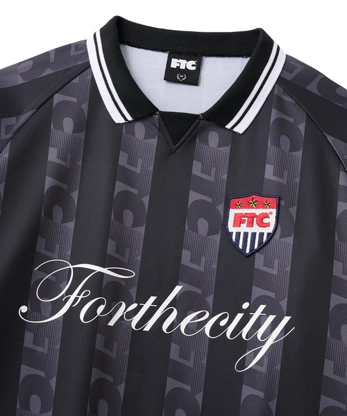 FTC（エフティーシー）の「STRIPE LOGO SOCCER JERSEY（Tシャツ/カットソー・メンズ・ピンク/ブラック/ホワイト・LARGE/X-LARGE/MEDIUM/SMALL）」の5枚目の写真