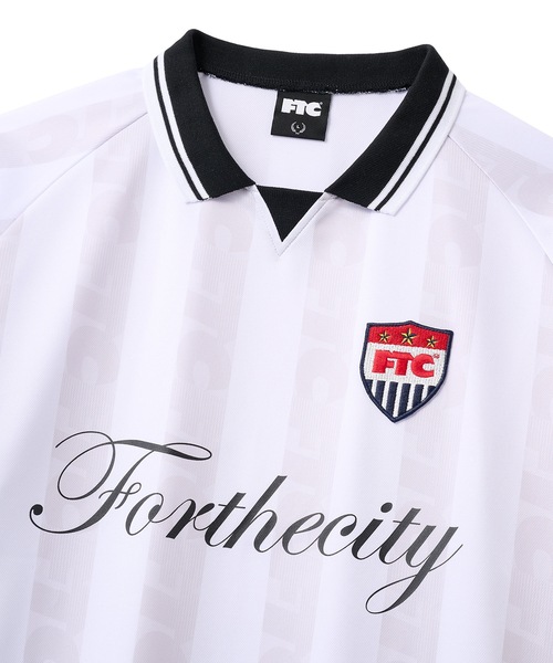 FTC（エフティーシー）の「STRIPE LOGO SOCCER JERSEY（Tシャツ/カットソー・メンズ・ピンク/ブラック/ホワイト・LARGE/X-LARGE/MEDIUM/SMALL）」の4枚目の写真