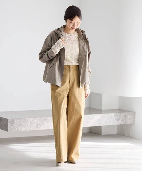 IENA（イエナ）の「《一部カラーWEB限定/追加4》Flowerストレッチレースプルオーバー（Tシャツ/カットソー・レディース・アイボリー/ブラック・FREE）」の8枚目の写真