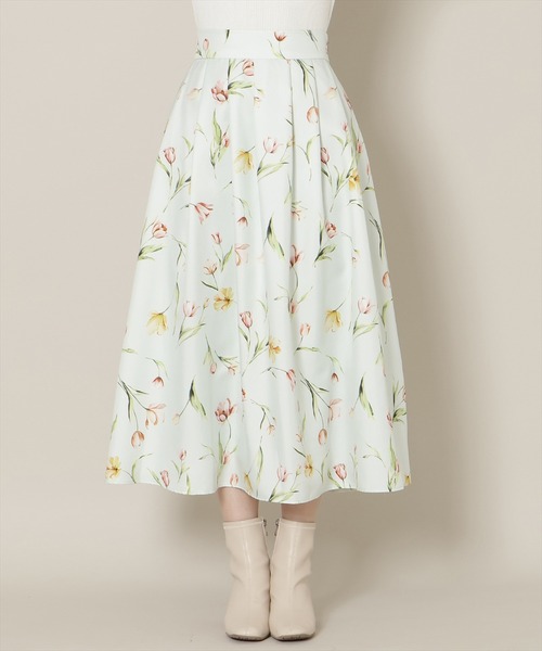 WILLSELECTION（ウィルセレクション）の「【Tulip Series】チューリッププリントタックフレアスカート（スカート・レディース・ホワイト/ピンク/ミント・FREE）」の15枚目の写真