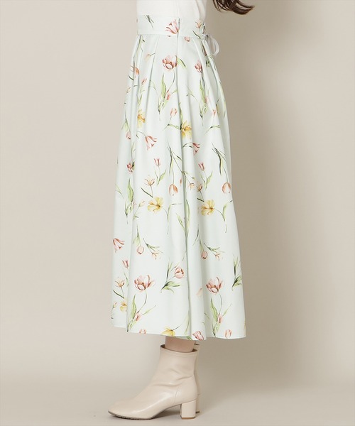 WILLSELECTION（ウィルセレクション）の「【Tulip Series】チューリッププリントタックフレアスカート（スカート・レディース・ホワイト/ピンク/ミント・FREE）」の16枚目の写真