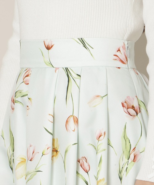 WILLSELECTION（ウィルセレクション）の「【Tulip Series】チューリッププリントタックフレアスカート（スカート・レディース・ホワイト/ピンク/ミント・FREE）」の18枚目の写真