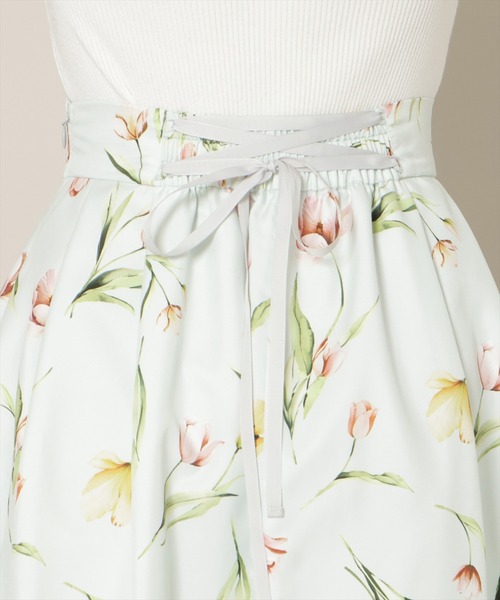 WILLSELECTION（ウィルセレクション）の「【Tulip Series】チューリッププリントタックフレアスカート（スカート・レディース・ホワイト/ピンク/ミント・FREE）」の19枚目の写真