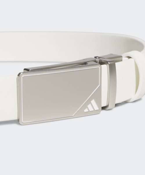 adidas（アディダス）の「スリムレザー ポリウレタンレザー ノーホール ベルト【adidas Golf/アディダスゴルフ】（ベルト・メンズ・ホワイト/ブラック・MEDIUM）」の6枚目の写真