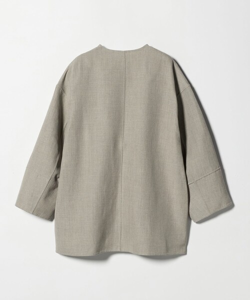 UNITED ARROWS（ユナイテッドアローズ）の「Asami バイカラー リバーコート（ノーカラーコート・レディース・ベージュ・38/36）」の11枚目の写真