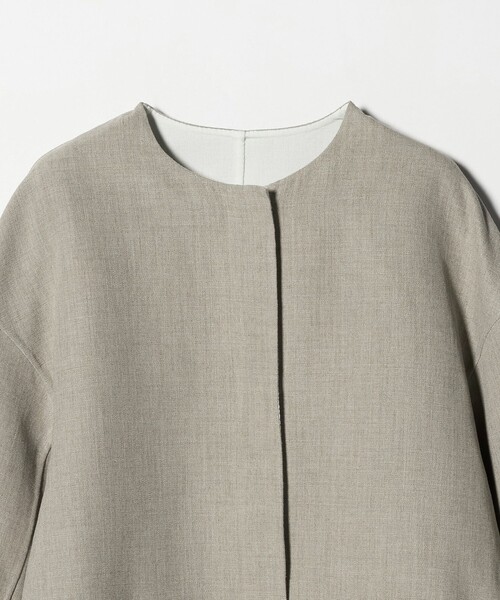 UNITED ARROWS（ユナイテッドアローズ）の「Asami バイカラー リバーコート（ノーカラーコート・レディース・ベージュ・38/36）」の12枚目の写真