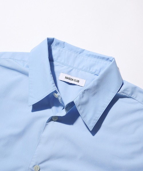 MAISON CLUB（メゾンクラブ）の「【MAISON CLUB】Cropped Compact Shirt / クロップド丈コンパクトシャツ（シャツ/ブラウス・メンズ・ブラック/サックスブルー/ホワイト・M/L）」の18枚目の写真