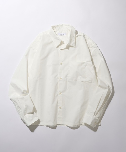 MAISON CLUB（メゾンクラブ）の「【MAISON CLUB】Cropped Compact Shirt / クロップド丈コンパクトシャツ（シャツ/ブラウス・メンズ・ブラック/サックスブルー/ホワイト・M/L）」の7枚目の写真