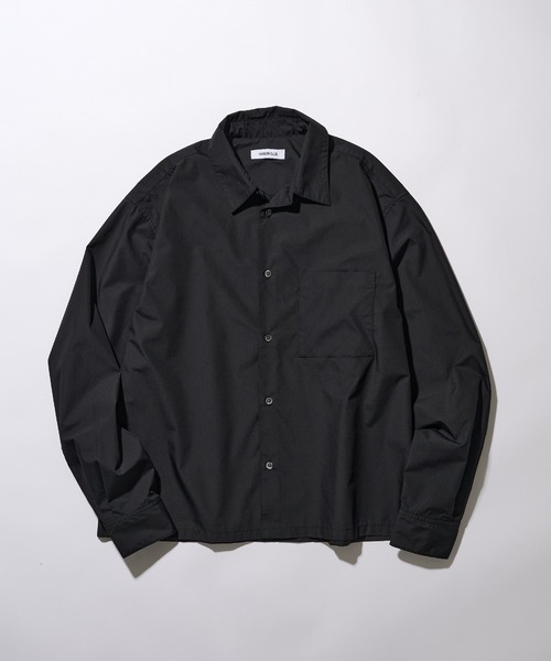 MAISON CLUB（メゾンクラブ）の「【MAISON CLUB】Cropped Compact Shirt / クロップド丈コンパクトシャツ（シャツ/ブラウス・メンズ・ブラック/サックスブルー/ホワイト・M/L）」の13枚目の写真