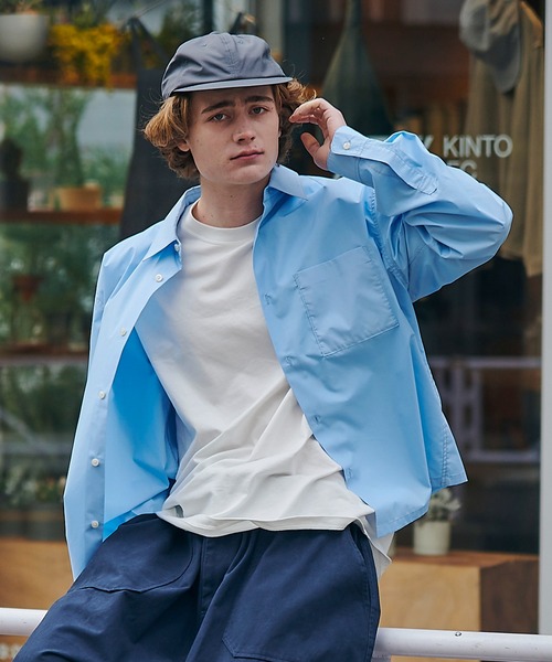 MAISON CLUB(メゾンクラブ)の「【MAISON CLUB】Cropped Compact Shirt / クロップド丈コンパクトシャツ ショート丈(シャツ/ブラウス・メンズ・ブラック/サックスブルー/ホワイト・M/L)」の21枚目の写真