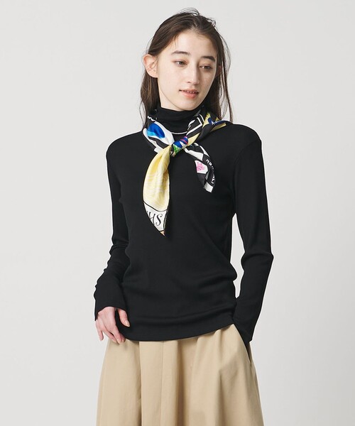 UNITED ARROWS(ユナイテッドアローズ)の「コットン テレコ タートル カットソー(Tシャツ/カットソー・レディース・ダークブラウン/ブラック/ライトピンク/ホワイト・FREE)」の3枚目の写真