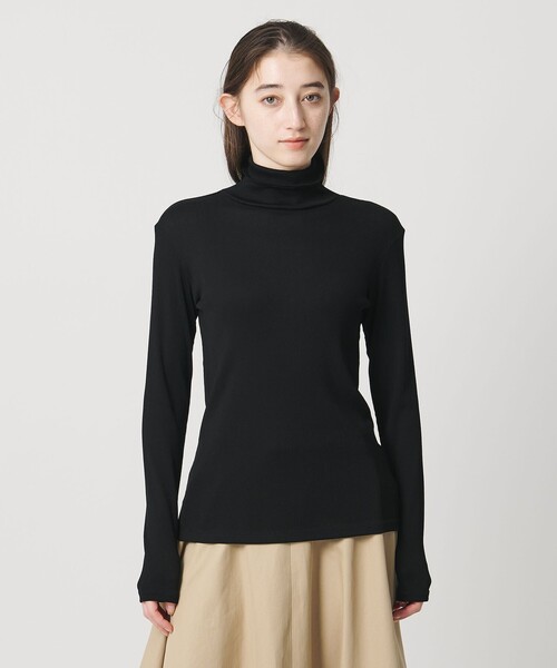 UNITED ARROWS(ユナイテッドアローズ)の「コットン テレコ タートル カットソー(Tシャツ/カットソー・レディース・ダークブラウン/ブラック/ライトピンク/ホワイト・FREE)」の13枚目の写真