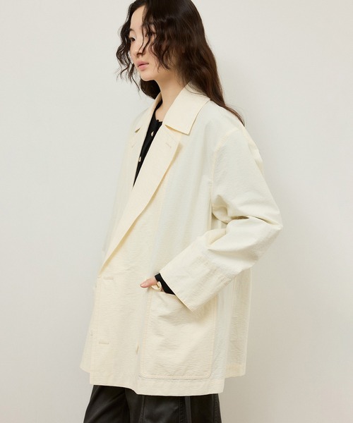 ADAM ET ROPE'（アダムエロペ）の「ウォッシュドジャケット（テーラードジャケット・レディース・ブラウン系その他2/オフホワイト・38/36）」の7枚目の写真