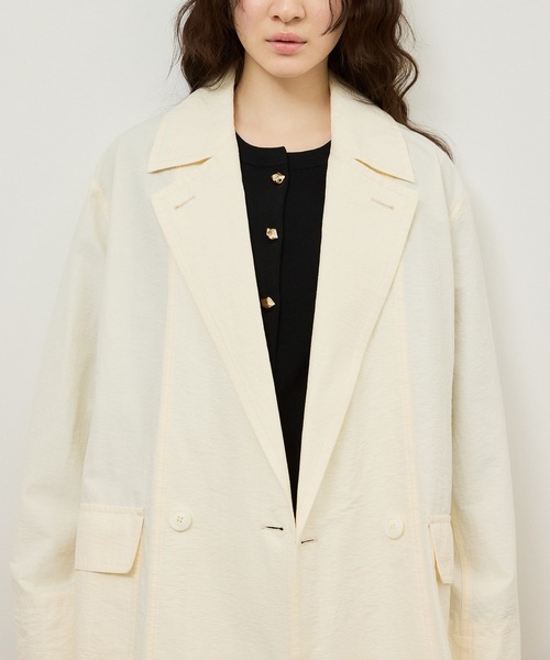 ADAM ET ROPE'（アダムエロペ）の「ウォッシュドジャケット（テーラードジャケット・レディース・ブラウン系その他2/オフホワイト・38/36）」の8枚目の写真