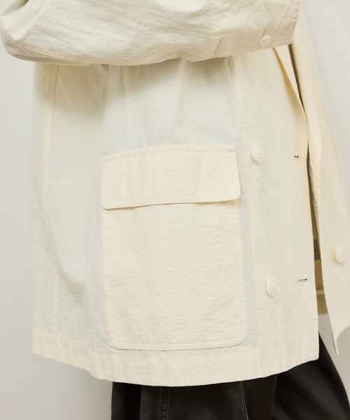 ADAM ET ROPE'（アダムエロペ）の「ウォッシュドジャケット（テーラードジャケット・レディース・ブラウン系その他2/オフホワイト・38/36）」の9枚目の写真