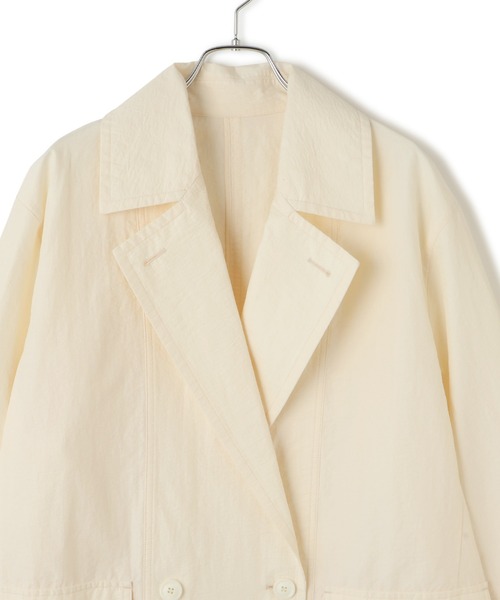ADAM ET ROPE'（アダムエロペ）の「ウォッシュドジャケット（テーラードジャケット・レディース・ブラウン系その他2/オフホワイト・38/36）」の18枚目の写真