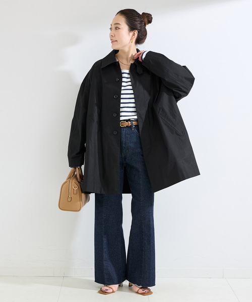 B.C STOCK（ベーセーストック）の「CPAステンテントラインコート（その他アウター・レディース・ベージュ/ブラック・FREE）」の4枚目の写真