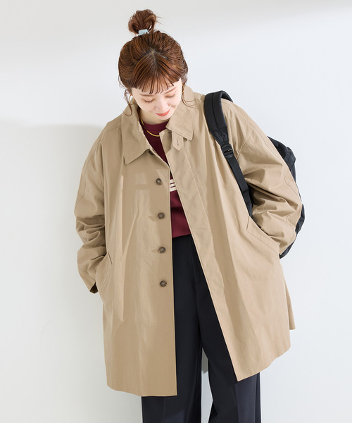 B.C STOCK（ベーセーストック）の「CPAステンテントラインコート（その他アウター・レディース・ベージュ/ブラック・FREE）」の14枚目の写真