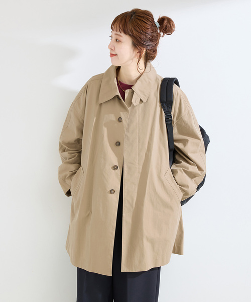 B.C STOCK（ベーセーストック）の「CPAステンテントラインコート（その他アウター・レディース・ベージュ/ブラック・FREE）」の15枚目の写真