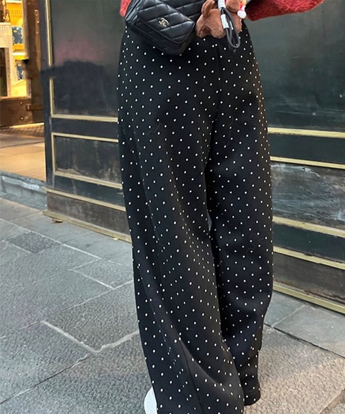 GLAMOROUS JANE（グラマラスジェーン）の「ドット柄ジャガードスウェットパンツ（スウェットパンツ・レディース・ブラック/グレー・L/M）」の8枚目の写真