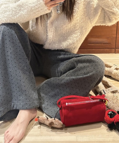 GLAMOROUS JANE（グラマラスジェーン）の「ドット柄ジャガードスウェットパンツ（スウェットパンツ・レディース・ブラック/グレー・L/M）」の10枚目の写真