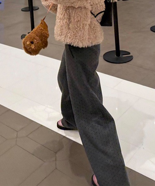 GLAMOROUS JANE（グラマラスジェーン）の「ドット柄ジャガードスウェットパンツ（スウェットパンツ・レディース・ブラック/グレー・L/M）」の14枚目の写真
